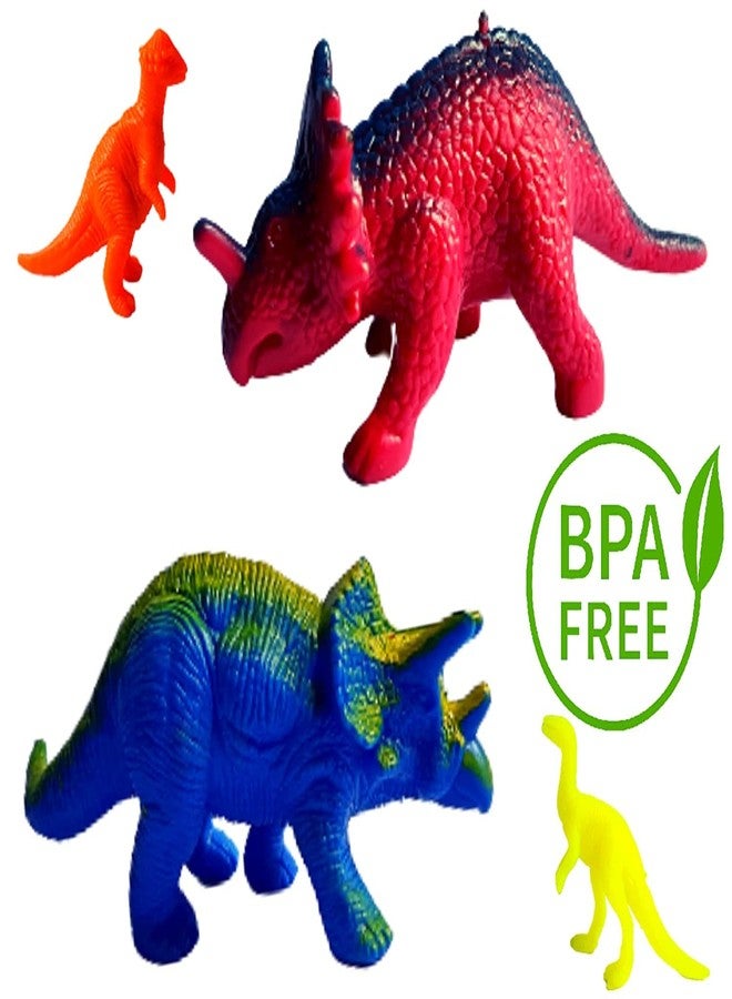 Mallexo Jungle Dinosaur Animal Toys for Kids Play Safely Toys 12PCs Forest Dino Set for Boys Medium Size Multi-Color Animal Figures for Kid - Dinosaur Egg Toys for Boys and Girls (Animal_MED) - Image 2